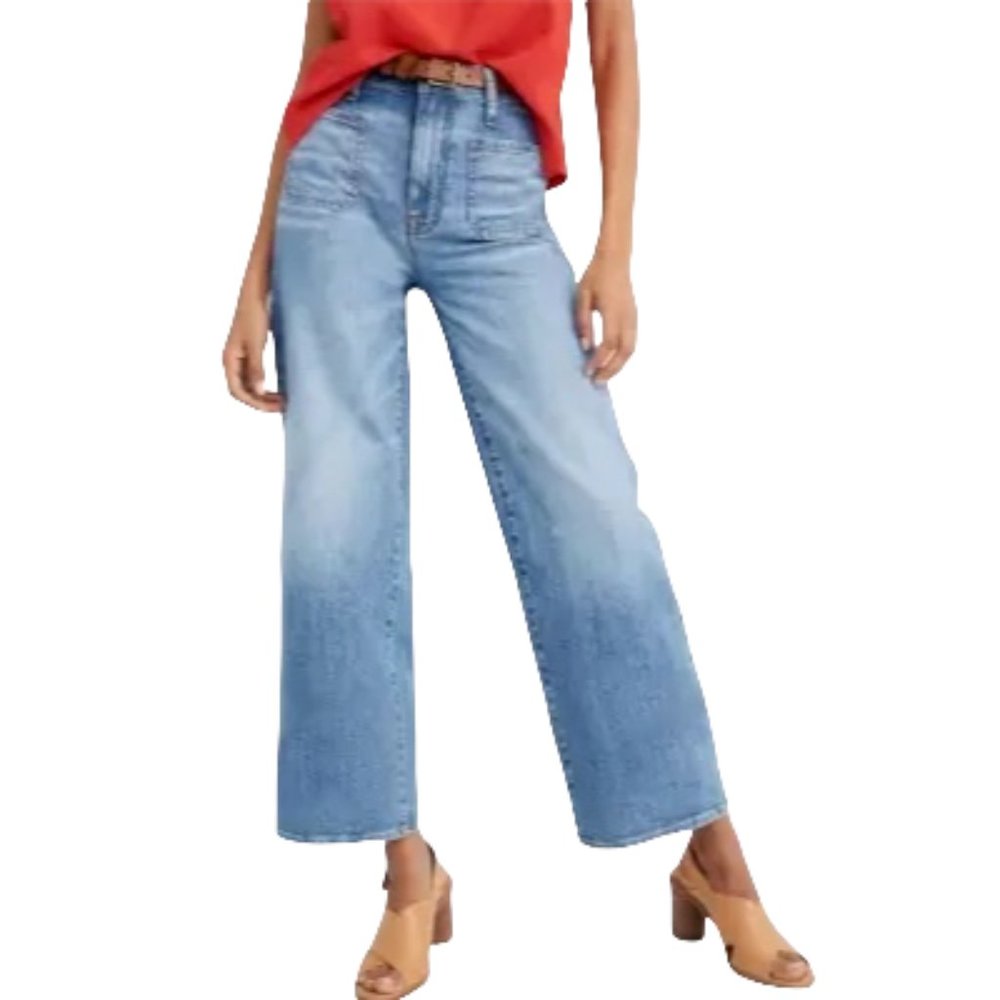 MADEWELL Wide-Leg Crop Jeans - Size 26